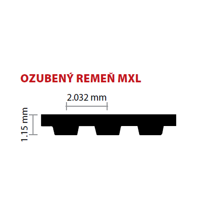 012/3,17 MXL 424 ozubený remeň