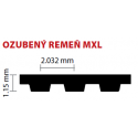 012/3,17 MXL 424 ozubený remeň