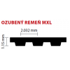 025/6,35 MXL 1480 ozubený remeň