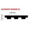037/9,4 XL 286 ozubený remeň