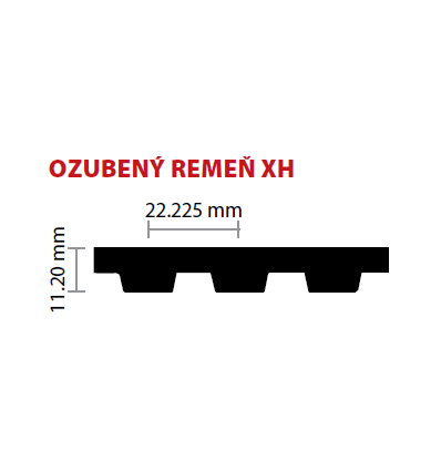 500/127 XH 1260 ozubený remeň