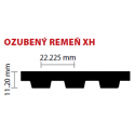 500/127 XH 1260 ozubený remeň