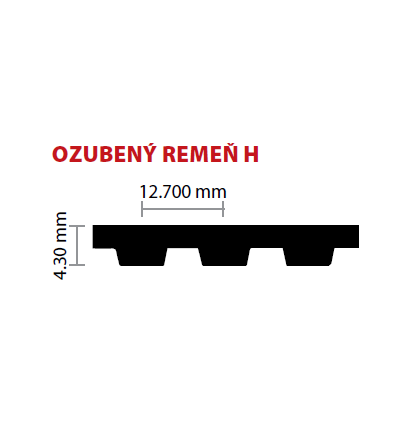 100/25,4 H 830 ozubený remeň