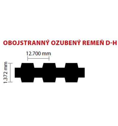 100/25,4 D-H 550 ozubený remeň