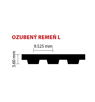 100/25,4 L 412 ozubený remeň