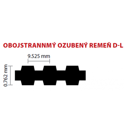 100/25,4 D-L 581 ozubený remeň