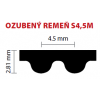 9 S4,5M 486 ozubený remeň