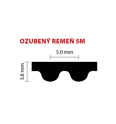 12 5M 1730 ozubený remeň