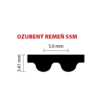 15 S5M 650 ozubený remeň