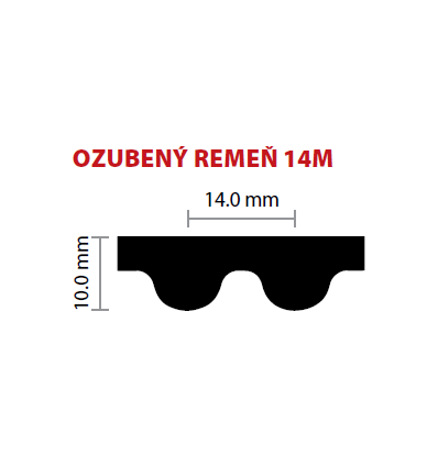 175 14M 1246 ozubený remeň